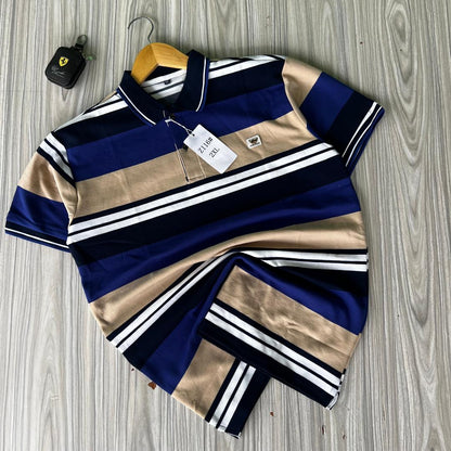 Striped Lacoste Polo Shirt