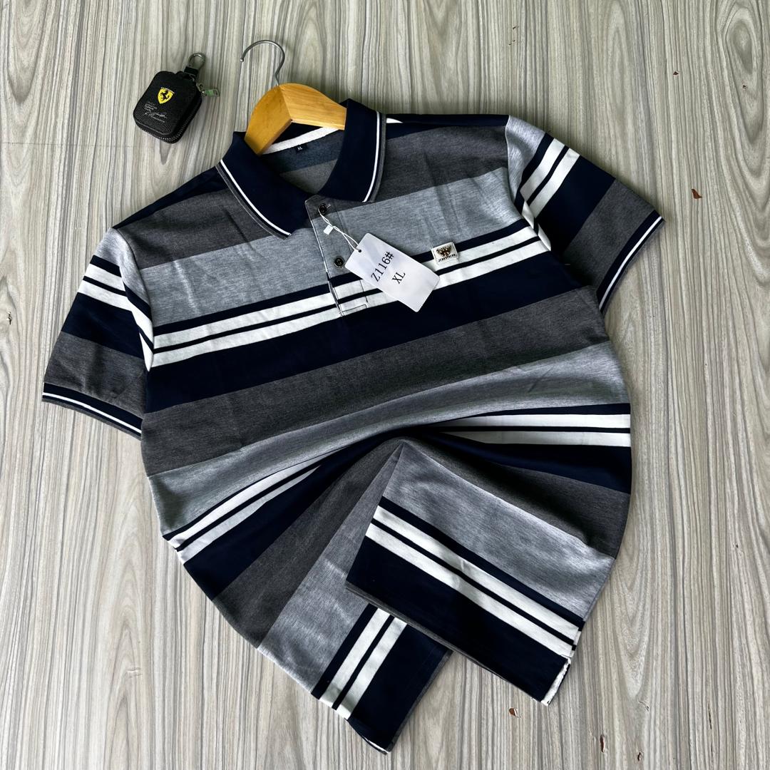 Striped Lacoste Polo Shirt