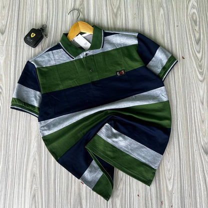 Striped Lacoste Polo Shirt