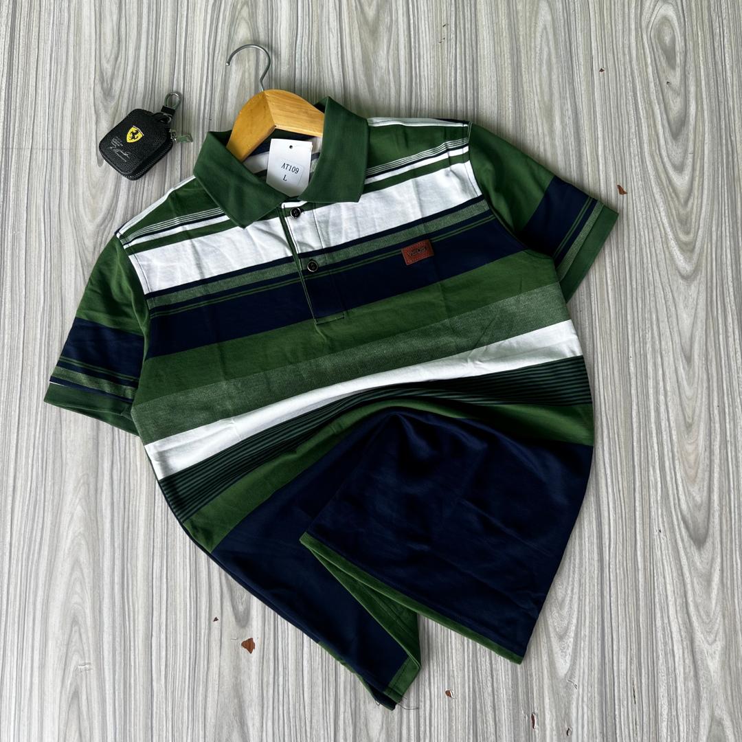 Striped Lacoste Polo Shirt