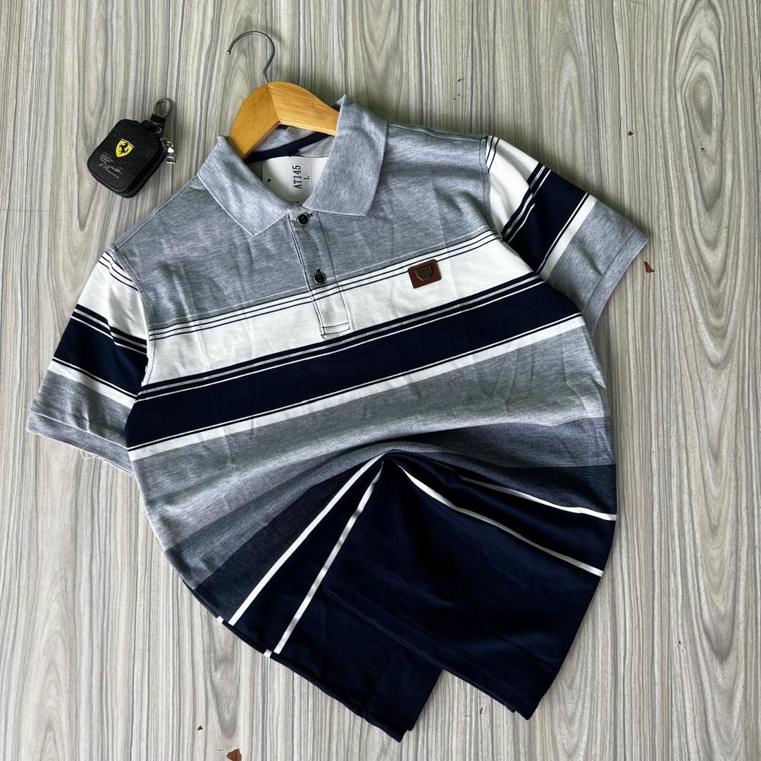 Striped Lacoste Polo Shirt