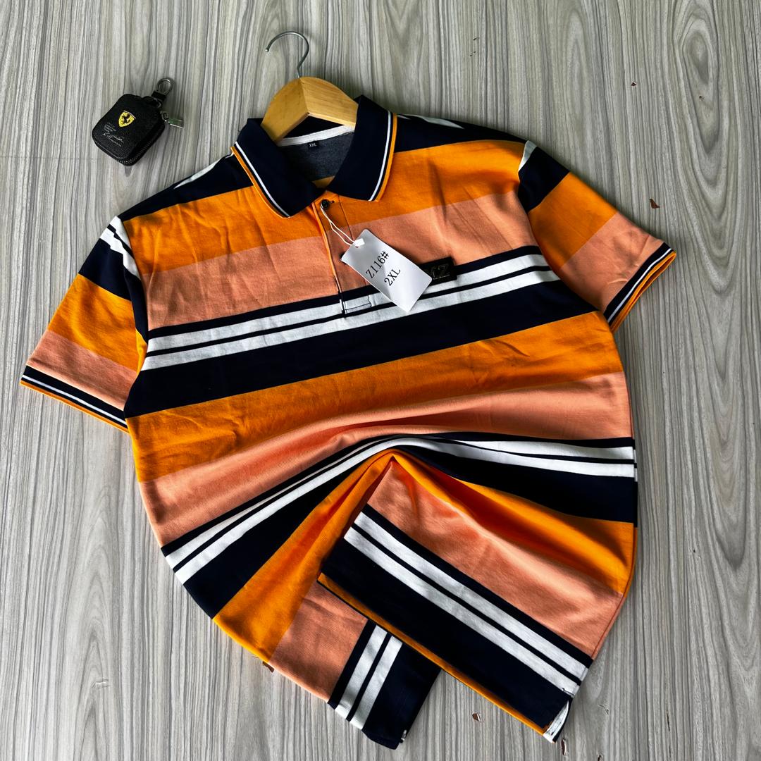 Striped Lacoste Polo Shirt