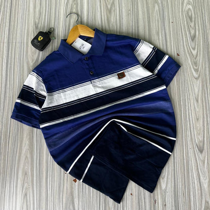 Striped Lacoste Polo Shirt