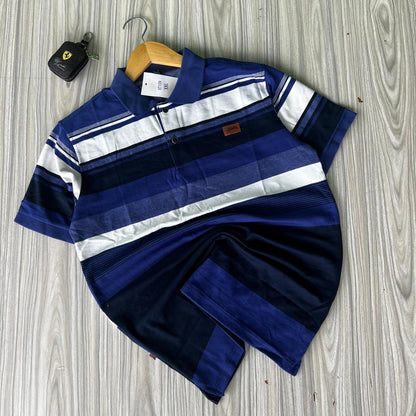 Striped Lacoste Polo Shirt