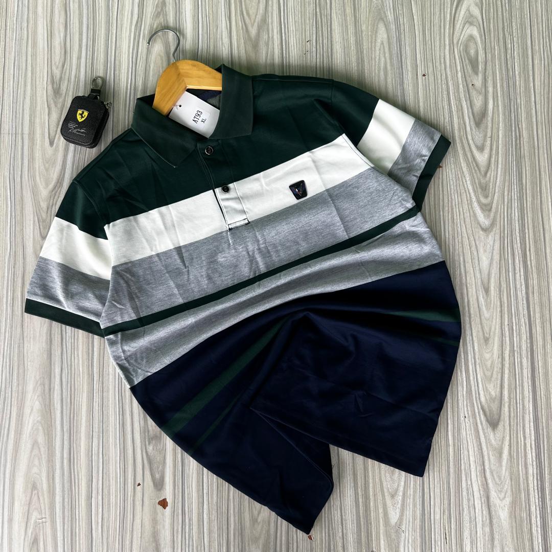 Striped Lacoste Polo Shirt