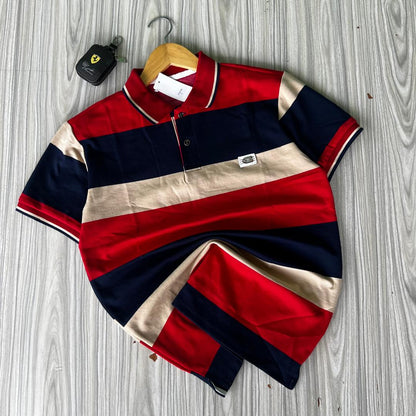 Striped Lacoste Polo Shirt