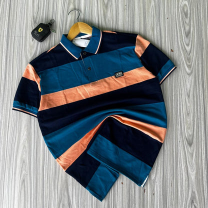 Striped Lacoste Polo Shirt