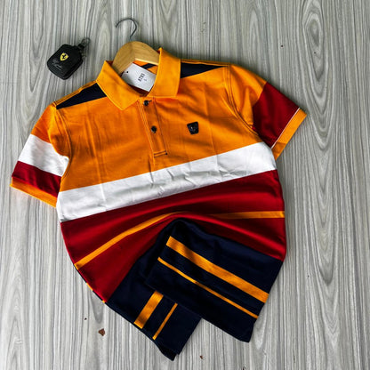 Striped Lacoste Polo Shirt