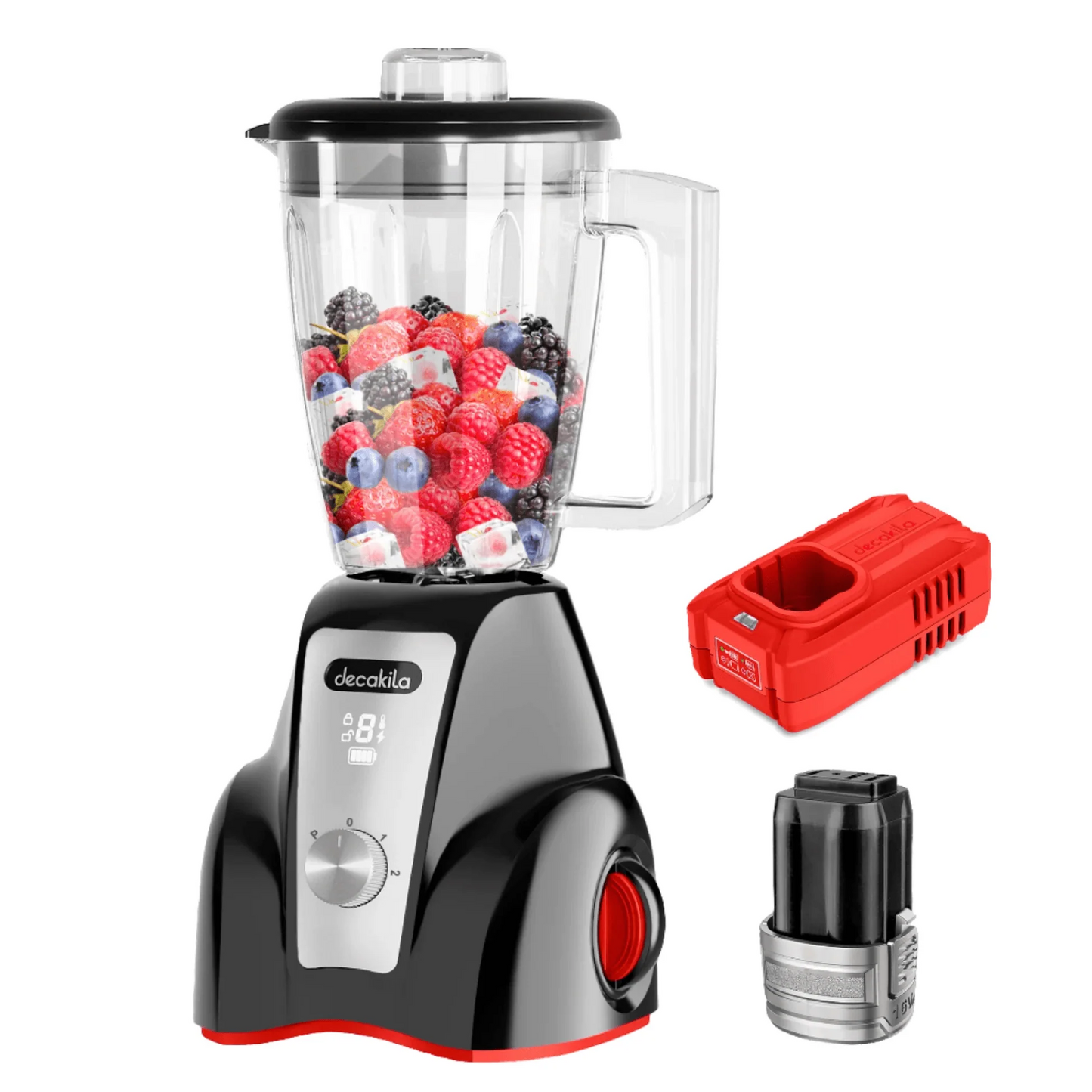 Decakila Kitchen Appliances Decakila 1.5L Cordless Stand Blender 16V - KEJB051R & KEJB051B