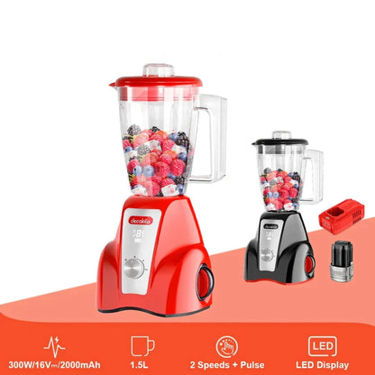 Decakila Kitchen Appliances Decakila 1.5L Cordless Stand Blender 16V - KEJB051R & KEJB051B