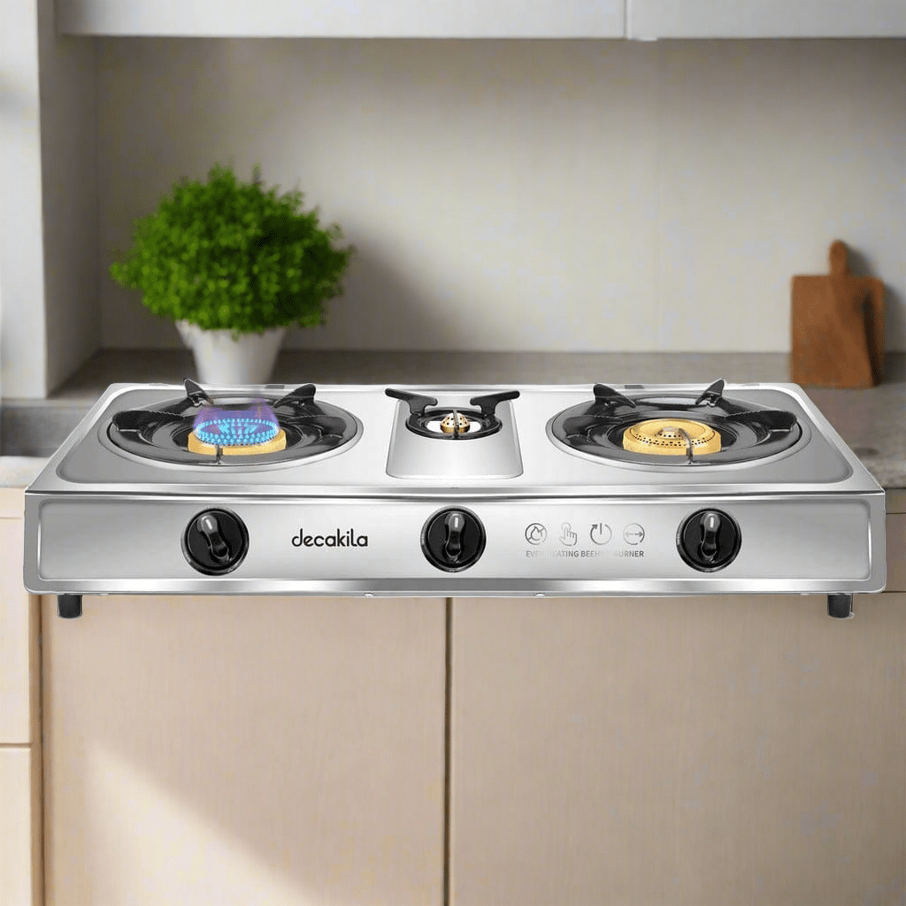 Decakila Kitchen Appliances Decakila Triple Burner Table Top Gas Stove - KMGS014M