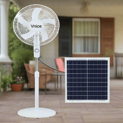 Decakila Fan & Cooler Vnice 16" Pedestal Solar Rechargeable Fan