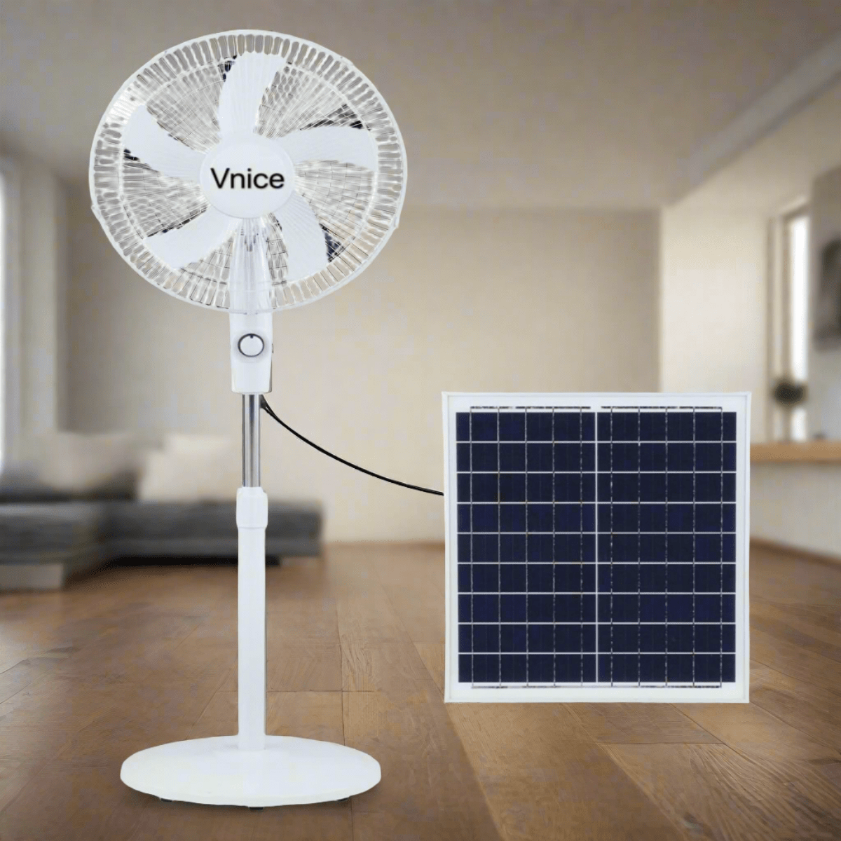 Decakila Fan & Cooler Vnice 16" Pedestal Solar Rechargeable Fan