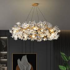 Luxury Petal GU10 Circular Chandelier