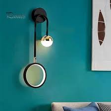 Nordic 180 Degree Rotation Head Round LED Wall Lamp