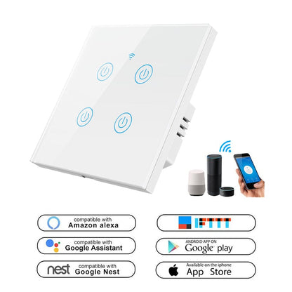 Smart Home Switches & Sockets Smart Wi-Fi 4-Gang Light Switch