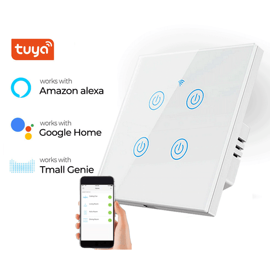 Smart Home Switches & Sockets Smart Wi-Fi 4-Gang Light Switch