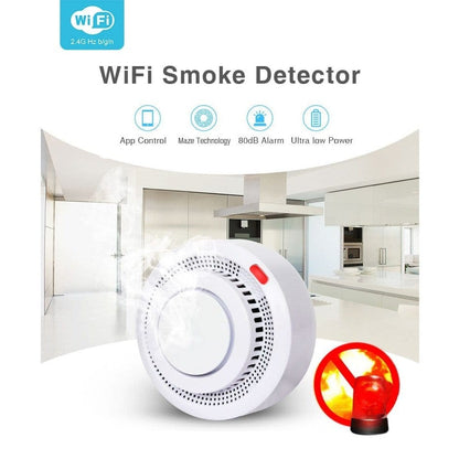 Smart Home Smart Home Smart Wi-Fi Smoke Alarm Fire Protection Detector