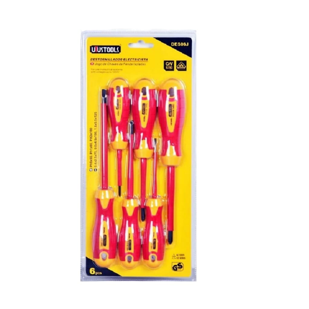 Uyustools Screwdrivers Uyustools 6 Pieces Electrician Screwdriver Set 1000V - DES06J