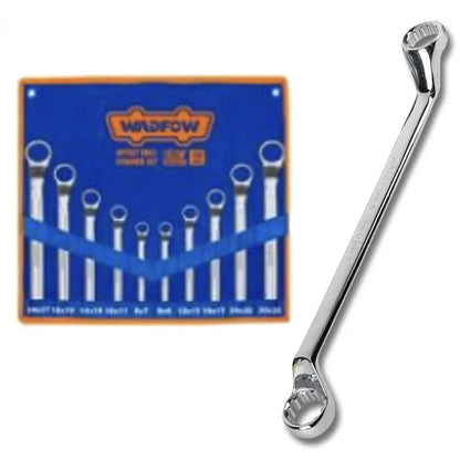 Wadfow Wrenches Wadfow 10 Pieces Offset Ring Spanner Set  - WFS5M10