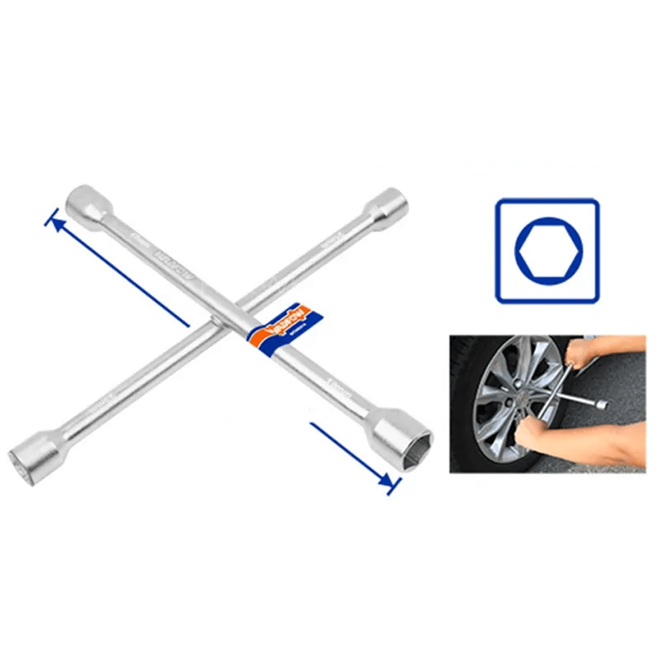 Wadfow Sockets & Hex Keys Wadfow 14" Cross Rim Socket Wrench 17-19-21-23mm - WTH8314