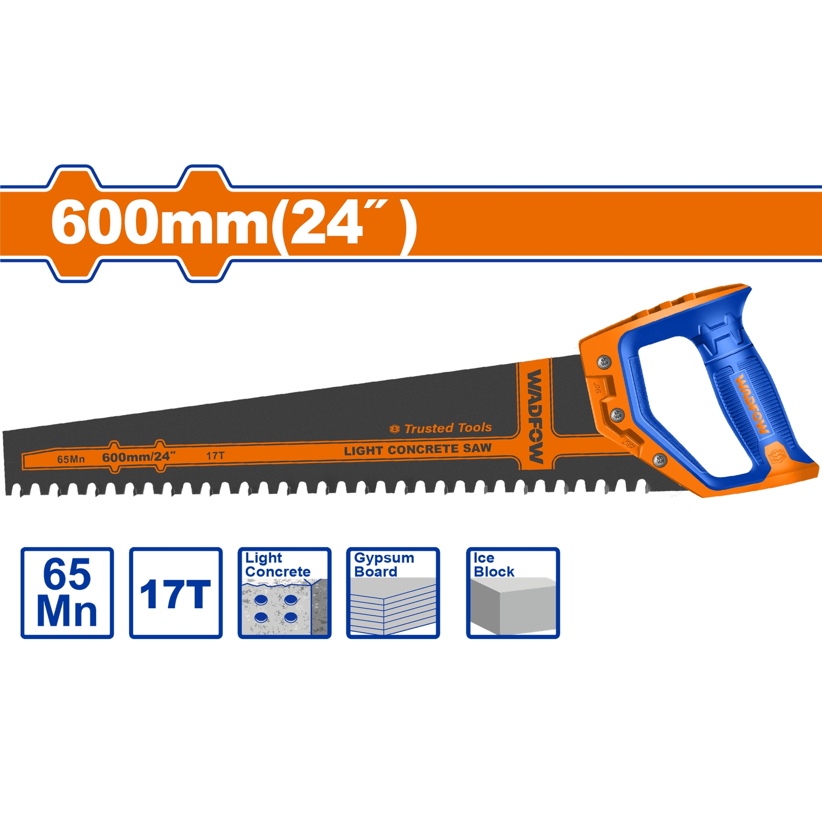 Wadfow Hand Saws & Cutting Tools Wadfow 24" Light Concrete Hand Saw - WHW9124