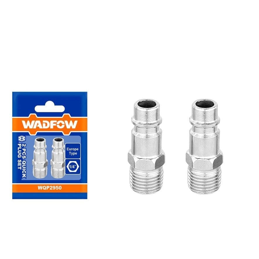 Wadfow Compressor & Air Tool Accessories Wadfow 2Pcs Male Thread 1/4" Quick Plug Set - WQP2950