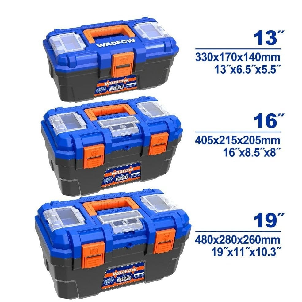 Wadfow Tool Boxes Bags & Belts Wadfow 3 Pieces Plastic Tool Boxes - WTB2103