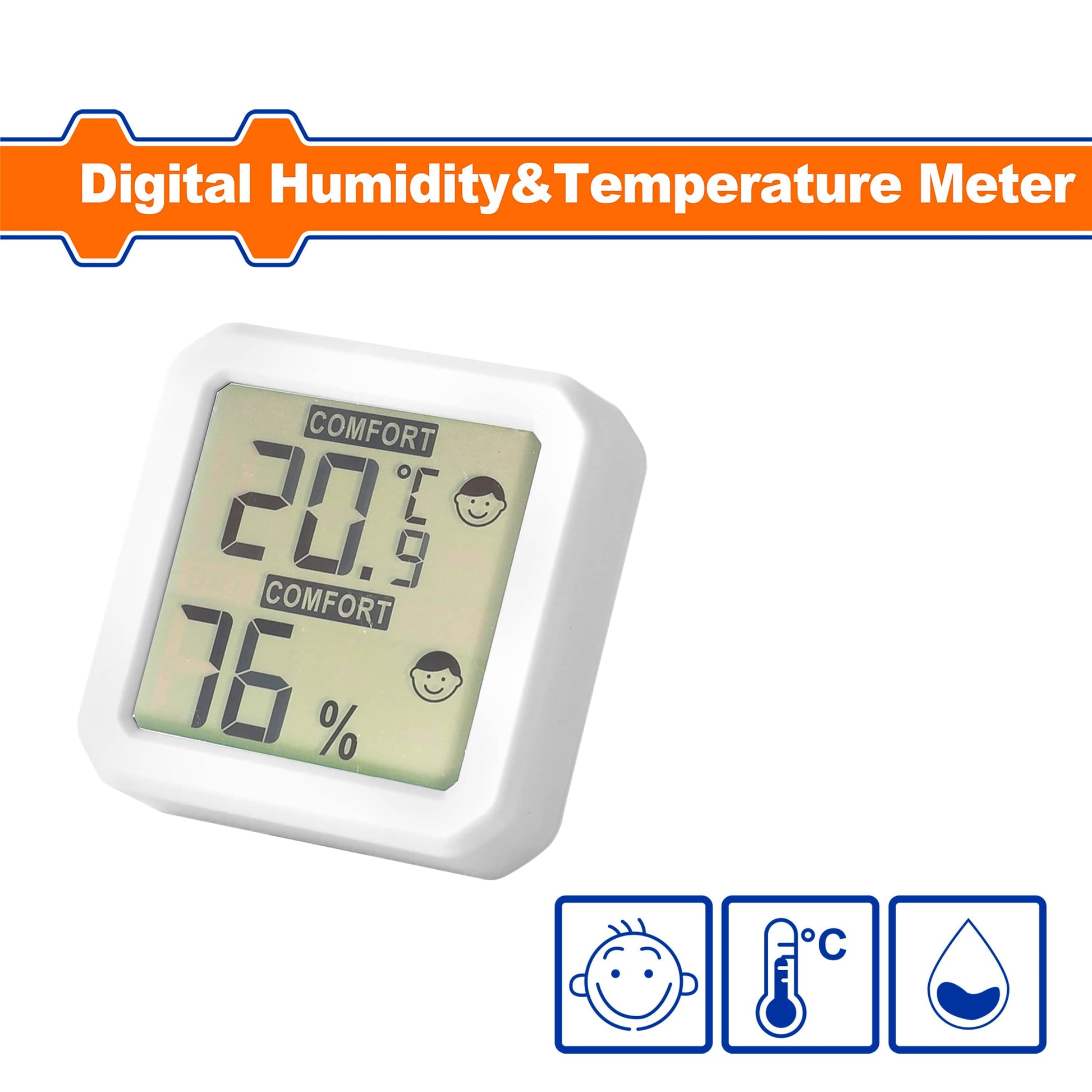 Wadfow Digital Meter Wadfow Digital Humidity & Temperature Meter - WTM1501