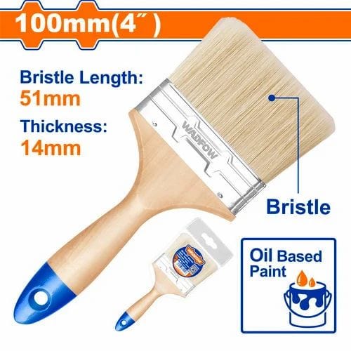 Wadfow Paint Tools & Equipment Wadfow Paint Brush for Oil Based Paint with Wooden Handle - 1", 2" & 4"