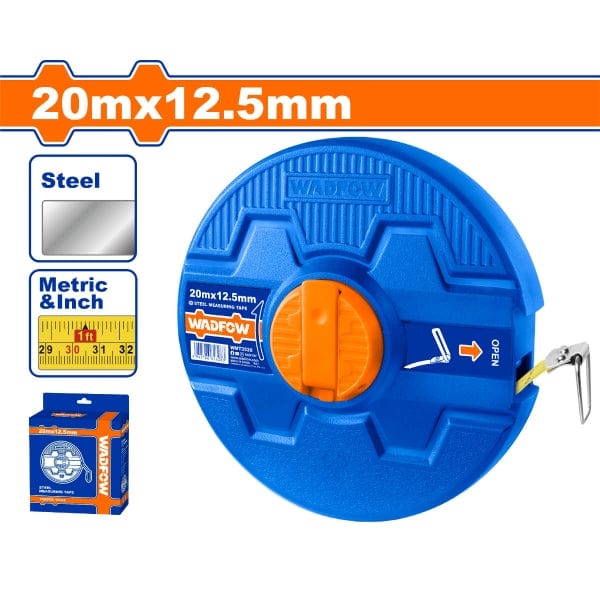 Wadfow Tape Measure Wadfow Steel Measuring Tape 20m x 12.5mm - WMT3520