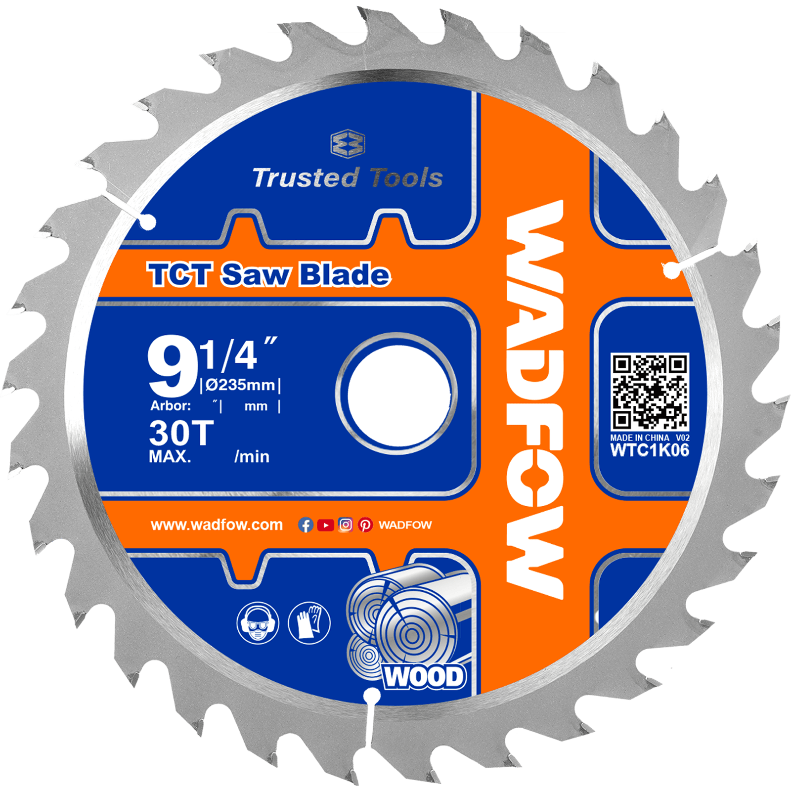 Wadfow Grinding & Cutting Wheels Wadfow TCT Saw Blade 235mm - WTC1K06